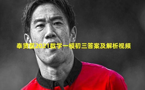 奉贤区2021数学一模初三答案及解析视频
