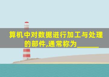算机中对数据进行加工与处理的部件,通常称为______